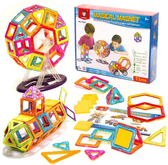 Magnetic Toys magnetische bouwblokken - Magnetisch speelgoed - 71  onderdelen - Vanaf 3... | bol.com