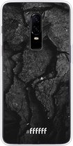 OnePlus 6 Hoesje Transparant TPU Case - Dark Rock Formation #ffffff