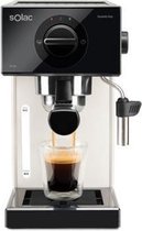 SOLAC Squissita Easy Ivory - Espressomachine - 1050W - 20 bars - Italiaanse pomp - Double Cream System - Zwart en Ivoor