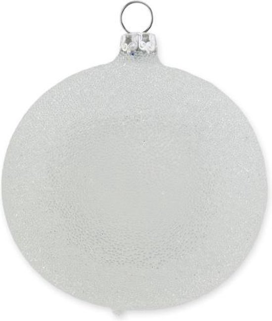 Parel Grijze Kerstballen met Sprankelende dauw set van 3