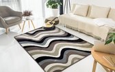Aledin Carpets Manta - Laagpolig - Vloerkleed 160x230 cm - Modern - Groen Zwart Bruin - Tapijt voor Woonkamer - Slaapkamer