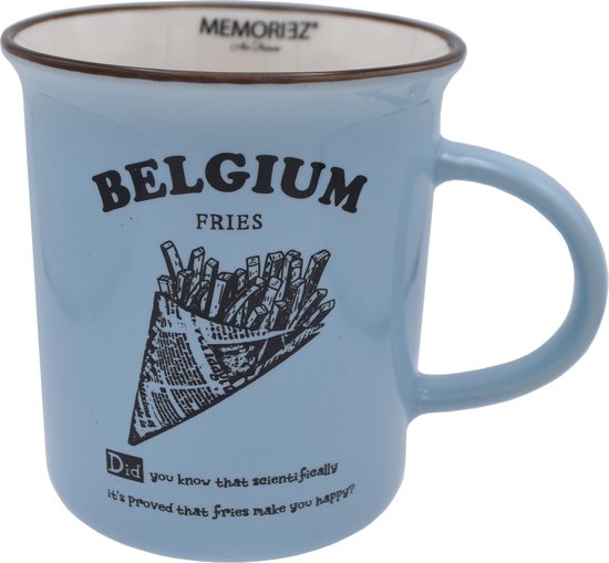 Memoriez Story Mug België Grandes Frites Blue Set de 2 x 250ML | bol
