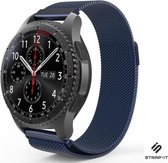 Milanees Smartwatch bandje - Geschikt voor  Samsung Galaxy Watch Milanese band 45mm / 46mm - blauw - Strap-it Horlogeband / Polsband / Armband