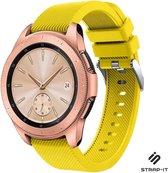 Siliconen Smartwatch bandje - Geschikt voor  Samsung Galaxy Watch siliconen bandje 41mm / 42mm - geel - Strap-it Horlogeband / Polsband / Armband