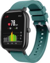 Siliconen Smartwatch bandje - Geschikt voor  Xiaomi Amazfit GTS silicone band - dennengroen - Strap-it Horlogeband / Polsband / Armband
