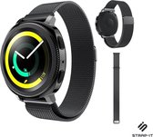 Milanees Smartwatch bandje - Geschikt voor  Samsung Gear Sport Milanees bandje - zwart - Strap-it Horlogeband / Polsband / Armband