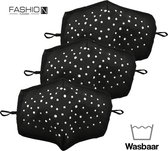 Fashion Mask Mondkappen Wasbaar - 3 Pack - Dots