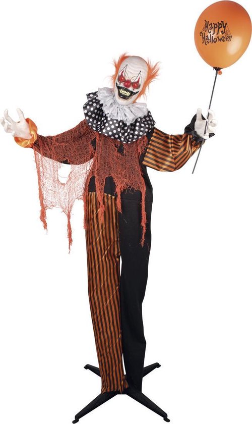 Halloween Bewegende Animatiepop Killer Clown met Licht en Geluid | bol.com