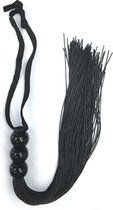 Bdsm zweep flogger siliconen zwart medium