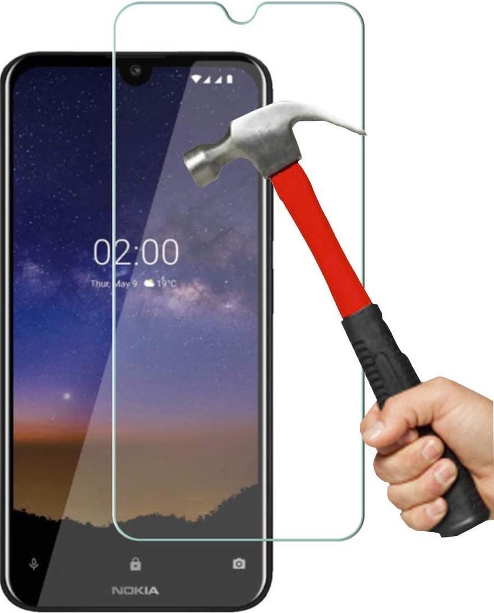 Screenprotector Glas - Tempered Glass Screen Protector Geschikt voor: Nokia 2.2 - 1x