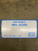 Handschoen Vinyl Blauw Gepoederd maat M - 1000pce (10 box a 100pce) - Disposable