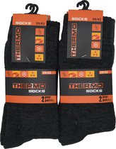 Intersocks - Thermosokken heren - Multipack 4 paar - 47/48 - antracite - SKI mannen sokken grote maat