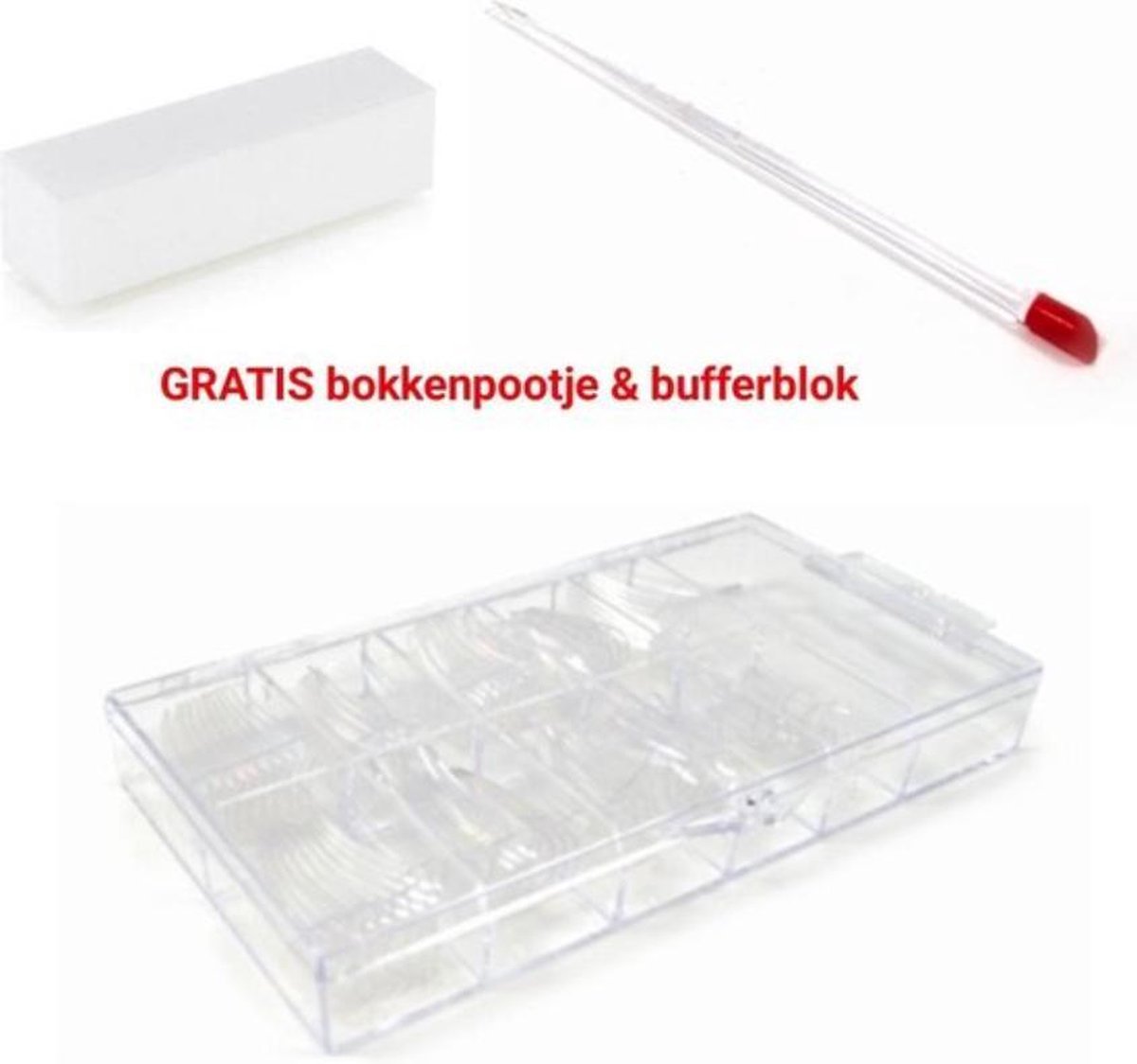 Goedkoopste Proffesionele- nageltips - tips - Kunstnagels - Nageltips - bufferblok - bokkenpootje- polijstblok - Clear 500 stuks - Hoge kwaliteit - acryl - gel - shellac - gellak - soakoff- gelpolish- nepnagels - Professionele - markt