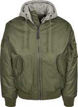 Hooded MA1 Bomber Jacket olive