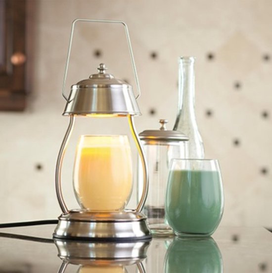 Hurricane Candle Warmer Lantern Vintage Brass