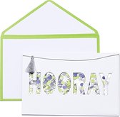 Kaart | Hooray | verjaardagskaart | kaart + enveloppe - 2 stuks