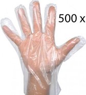 500 Stuks Plastic Wegwerp Handschoenen Voordeelverpakking - Wegwerp - Transparante plastic wegwerphandschoenen Large 5 x 100st Voordeelverpakking