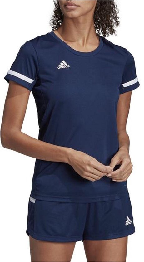 adidas T19 Sportshirt - Maat S - Vrouwen - navy/wit | bol.com