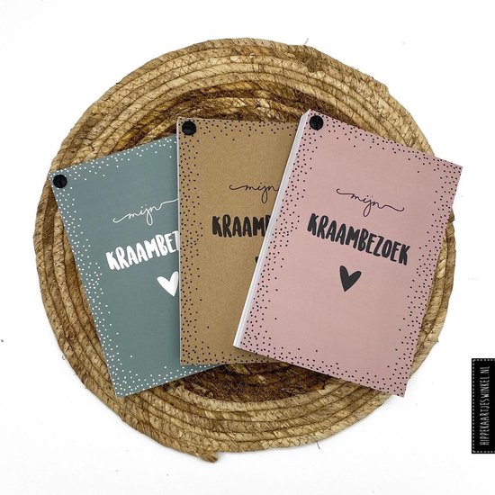 Kraambezoek - Invulkaarten - Kraambezoekboek - Invulboek kraft - 50 personen van KraamZus — afbeelding 2