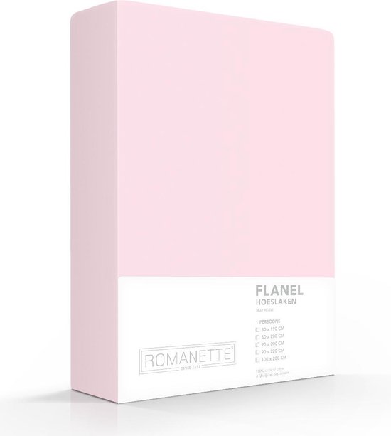 Excellente Flanel Hoeslaken Eenpersoons Roze | 80x200 | Ideaal Tegen De Kou | Heerlijk Warm En Zacht