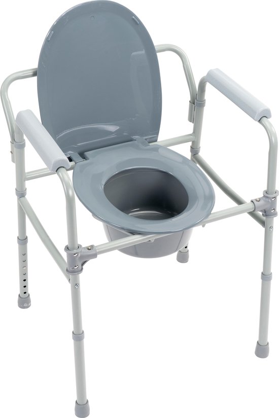 Inklapbare toiletstoel / opvouwbare postoel / toiletverhoger / toilet sta op hulp 3 in 1. WC stoel inklapbaar / opvouwbaar