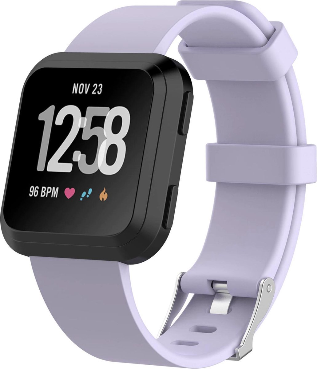 YPCd® Siliconen bandje - Fitbit Versa - Versa 2 - Versa Lite - Paars - Small