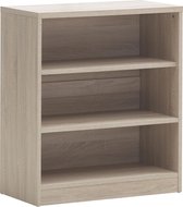 Boekenkast modern 72 cm met 2 planken spaanplaat  eikenhout sonoma