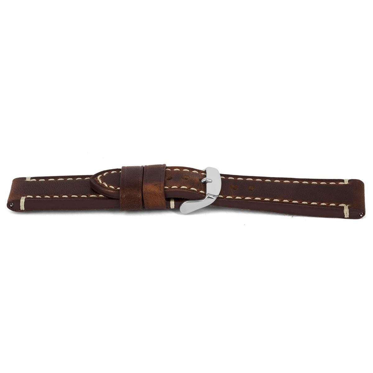 Horlogeband F421 Vintage Denver Bruin Leder 18x18 mm