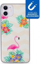 Apple iPhone 11 Hoesje - My Style - Magneta Serie - TPU Backcover - Flamingo - Hoesje Geschikt Voor Apple iPhone 11