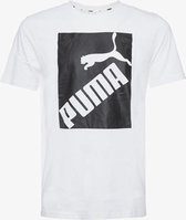 Puma Big Logo Tee heren sport T-shirt - Wit - Maat XL