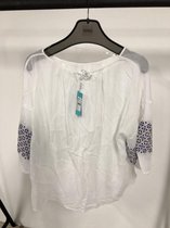 Seafolly - Newfolk - Embroidered Sleeve Dames Top - Kaftan - Wit - Maat S