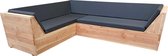 Wood4you - Ensemble lounge 6 échafaudages bois 210x210 cm - coussins inclus
