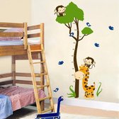 Groeisticker | Muursticker | Giraffe | Boom | Kinderkamer