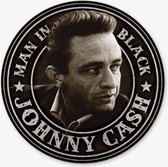 Metalen wandbord - JOHNNY CASH - Man in Black