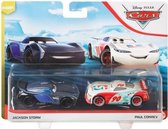 Disney Cars Jackson Storm + Paul Conrev -  2 auto metaal