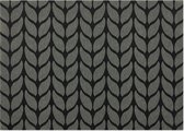 Day Drap - Placemats - Tafeldecoratie - Vuilafstotend - Grijs en zwart - 45x32cm - 12st