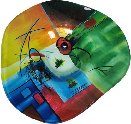 Sampaguita schaal hoedvorm - Gekleurd - Fruitschaal - Decoratie - Glas -  Kunst -... | bol.com