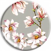 Cedon Klapspiegeltje 7 Cm Aluminium Grijs/roze