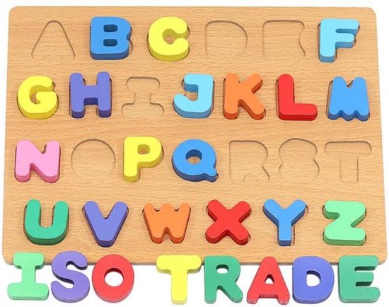 Puzzle Alphabet en Bois Enfant Jouet Bebe Montessori ABC Puzzles