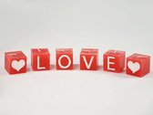 Kaarsen LOVE | in geschenkverpakking | 18x3x3cm | liefde Valentijn cadeau Moederdag