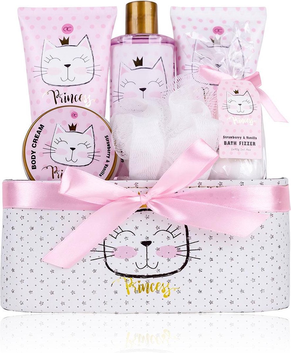 Cadeau meisje 3 jaar t/m 8 jaar - Badset kinderen - Princess Kitty in  glitter mand -... | bol.com