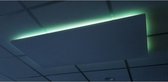 Infrarood verwarming paneel met RGB ledverlichting (wifi bedienbaar) 32x125cm 330 Watt korrel structuur,  Wit