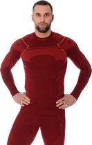 Brubeck Heren Thermoshirt - met Nilit® Heat - Burgundy - S