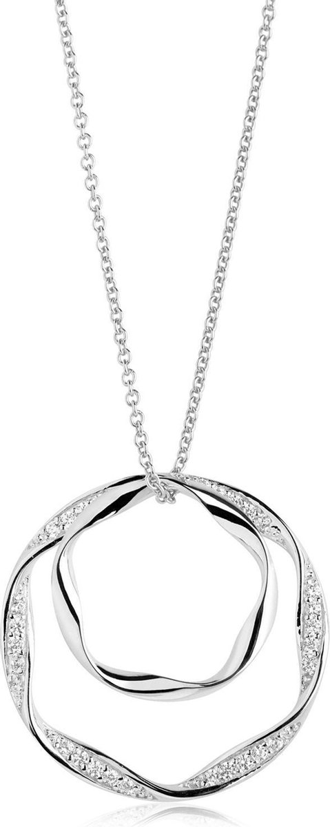 Sif Jakobs sieraden Dames Ketting Cetara D Grvande 925 sterling zilveren zirconia One Size Zilver 32011895