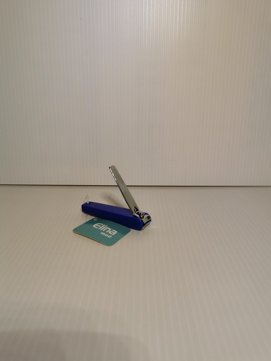Nagelknipper blauw 6.5*1.5*2cm met handig opvangbakje