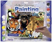Schilderen op nummer - Paint by numbers -  Op safari 28.6x39cm - Schilderen op nummer volwassenen - Paint by numbers volwassenen