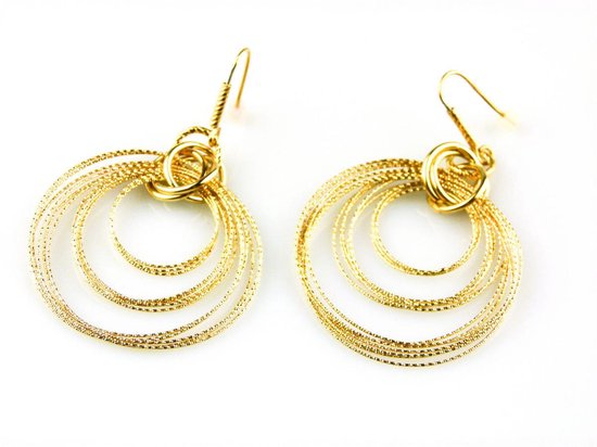 boucles d'oreilles modèle Faustine en argent plaqué or jaune