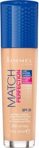 Rimmel Match Perfection Foundation 200 Soft Beige - 3 x 30 ml - Voordeelverpakking