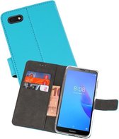 Booktype Telefoonhoesjes - Bookcase Hoesje - Wallet Case -  Geschikt voor Huawei Y5 Lite 2018 - Blauw