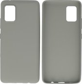 Hoesje Geschikt voor de Samsung Galaxy A71 5G - Backcover Color Telefoonhoesje - Grijs